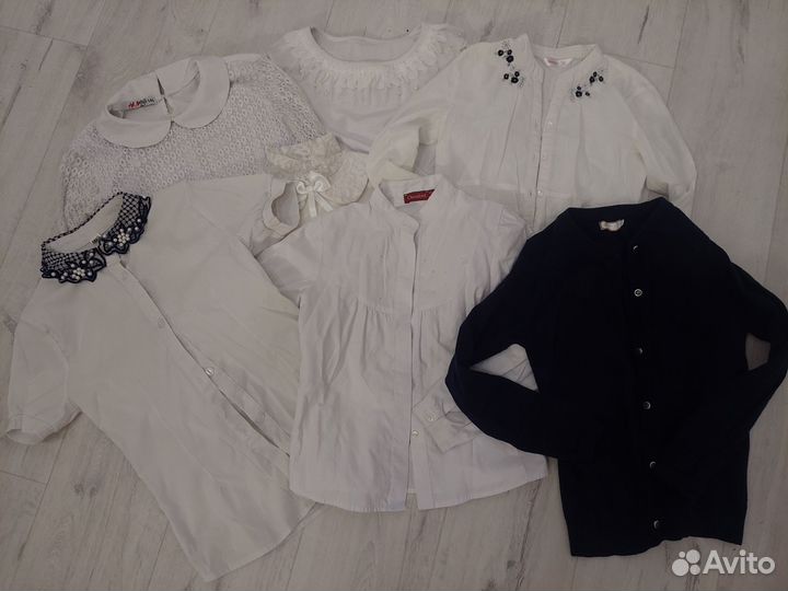 Вещи пакетом.Блузки для школы,юбка,сарафан,штаны