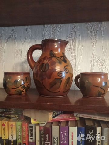 Керамический кувшин и две кружки, СССР