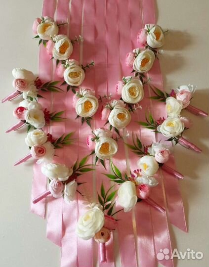 Бутоньерка браслет подвязка