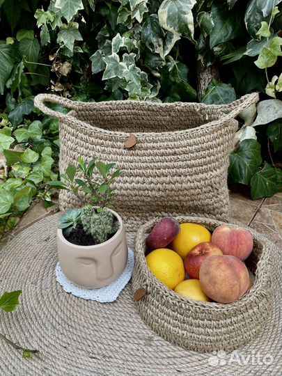 Джутовая корзина