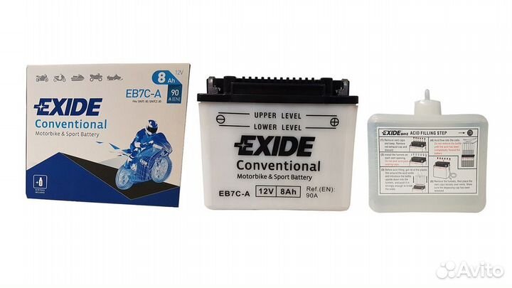 Аккумулятор Exide 8ач EB7C-A (YB7C-A)