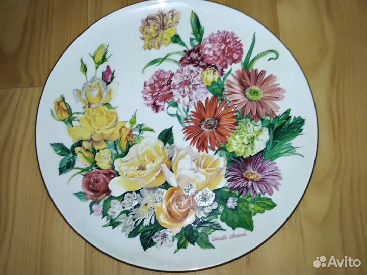 Тарелка настенная.Цветы.Урсула Банд.Hutschenreuthe