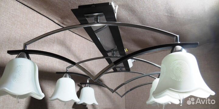 Люстра Элмастер 12010WI/6+WN+WT венге+хром