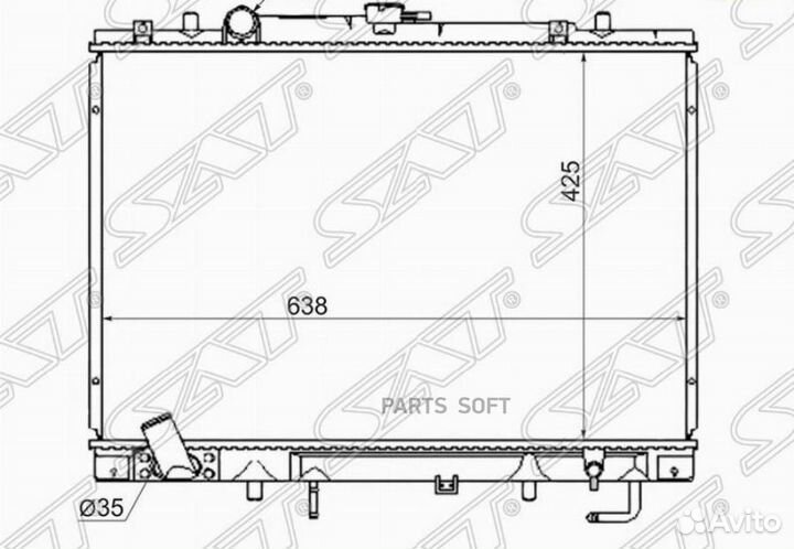 Радиатор охлаждения Митсубиси Челленджер V6 3.0/3