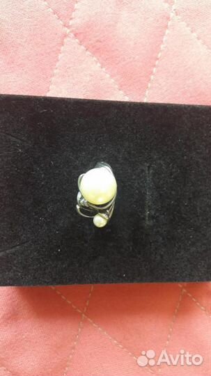 Гарнитур серебро, жемчуг винтаж