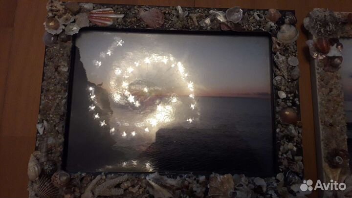 Фоторамки с оформлением, ракушки, жемчуг