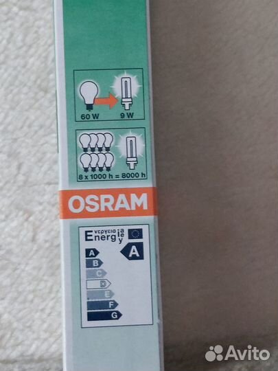 Лампа люминесцентная osram dulux S G 23 9 W/830