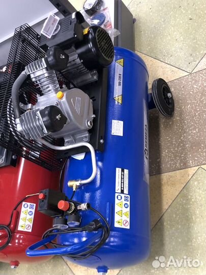 Компрессор воздушный remeza ременной 100 л