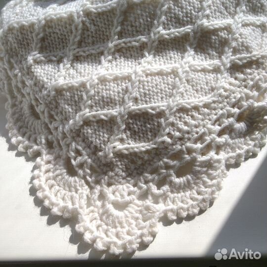 Вязаный плед на выписку