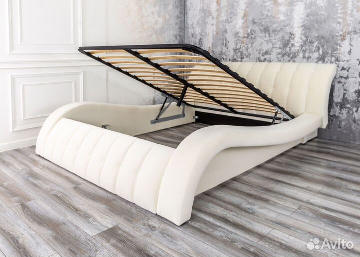 Кровать c подъёмным механизмом 140х200 велюр