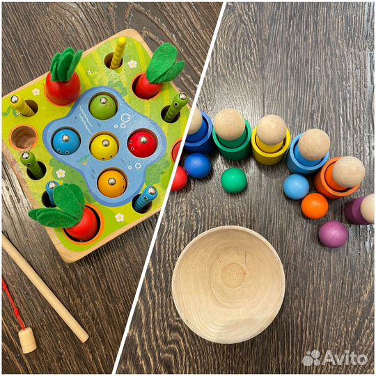 Развивающие деревянные игрушки для детей