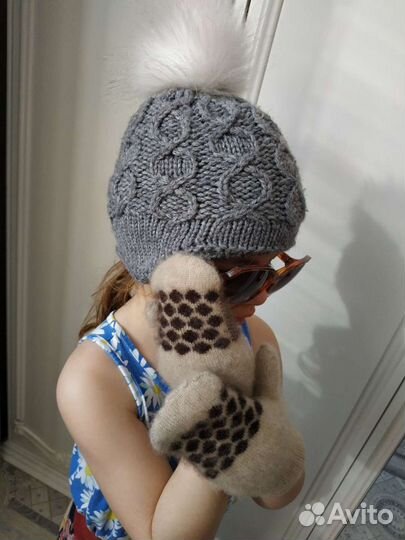 Шапка+варежки