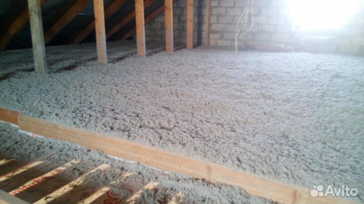 Эковата - утеплитель для чердака, потолка, пола