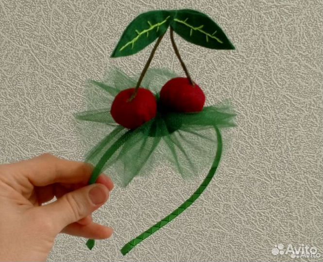 Ободок Подсолнух и Вишня