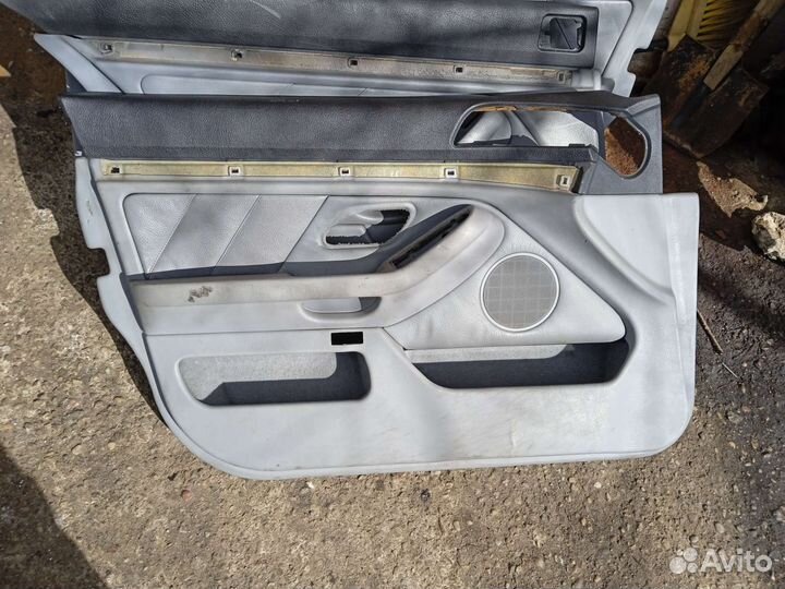 Бмв е39 дверные обшивки серая кожа