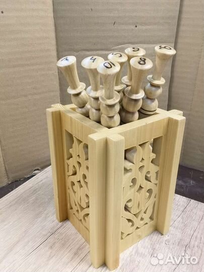 Крючки для вязания набор деревянные