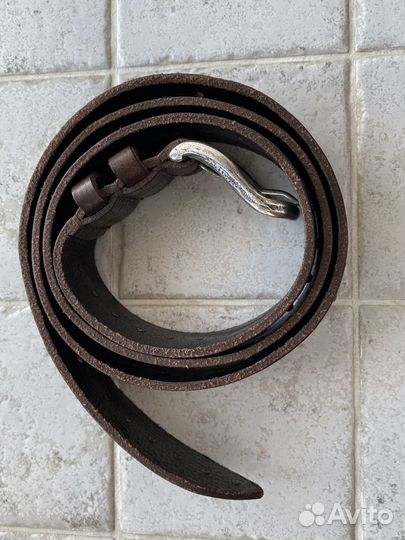 Мужской кожаный ремень Pavin pазмер 105 см Италия