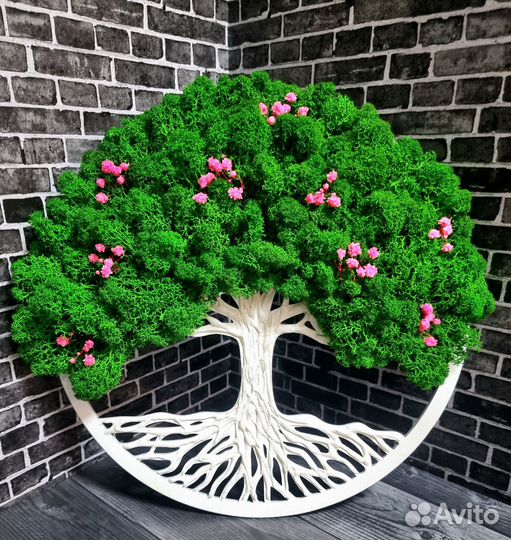 Панно из ягеля (стабилизированный мох)