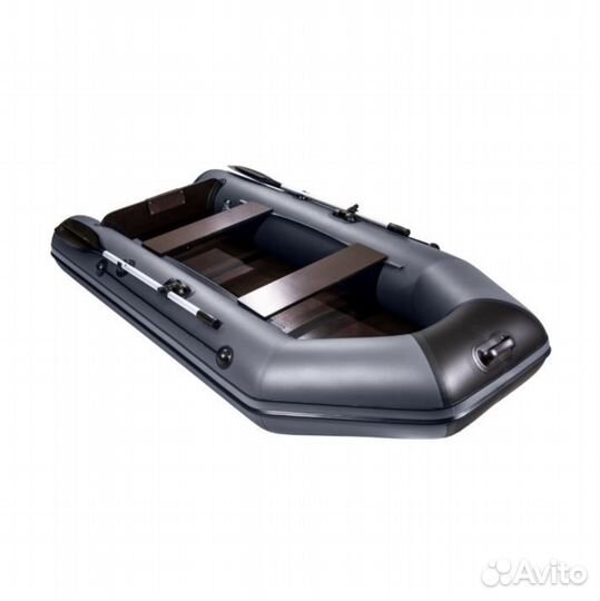 Лодка пвх Аква 2800 Слань-книжка киль графит\черны