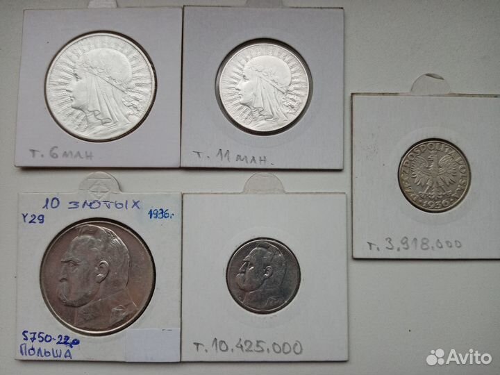 Монеты Польши серебро
