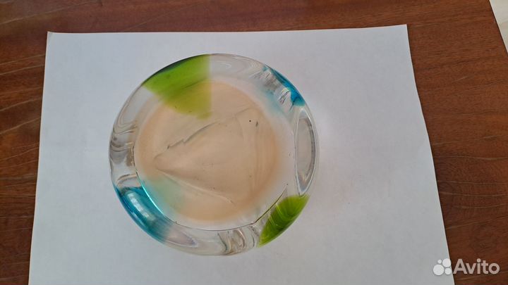 Пепельница конфетница цветное стекло