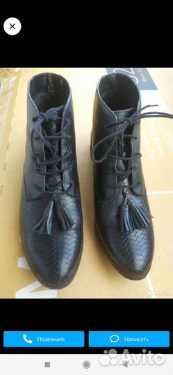 Ботинки женские, 39 размер натуральная кожа