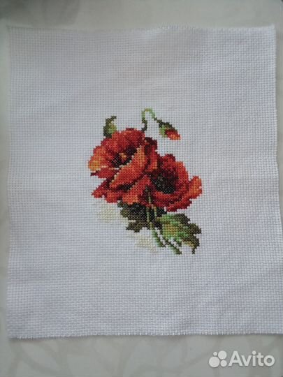Продам вышивки пион, персик и мак
