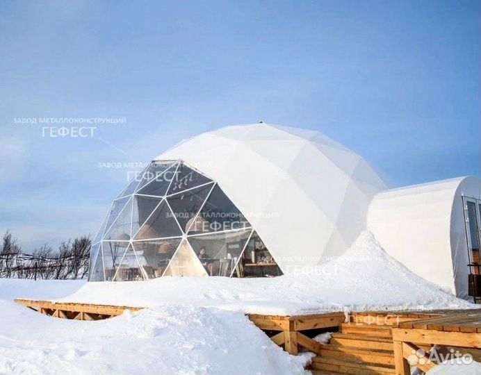 Геокупол, производство глэмпинг шатров диаметр 12
