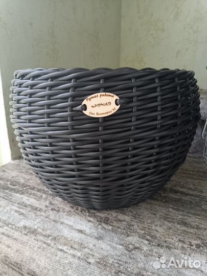 Кашпо из ротанга