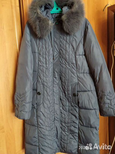 Пуховик с поясом