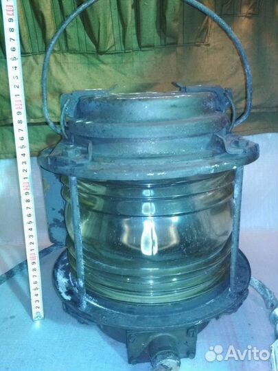Морской фонарь, корабельный фонарь. Латунь