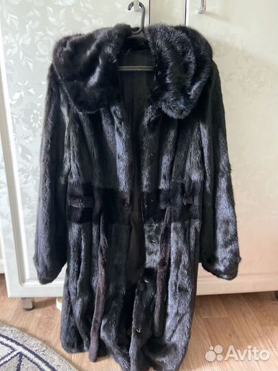 Шуба норковая с капюшоном 44 46