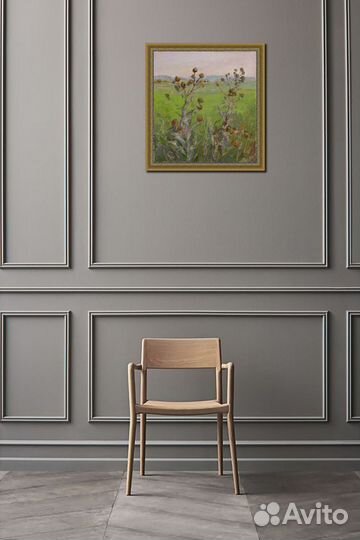 Картина маслом Пейзаж Весеннее Поле