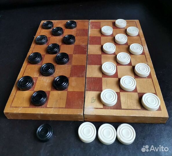 Шашки СССР Карболит домино