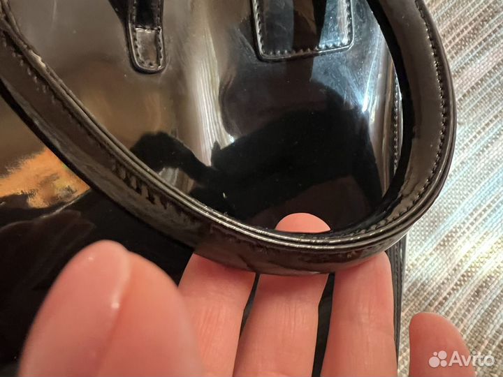 Сумка натуральная лаковая кожа