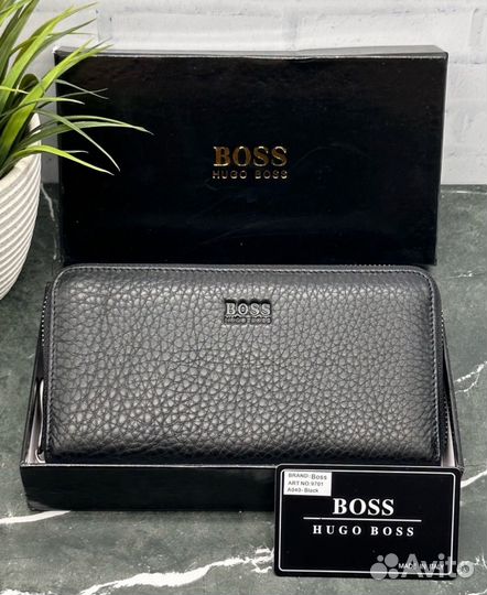 Кошелек мужской hugo boss кожаный