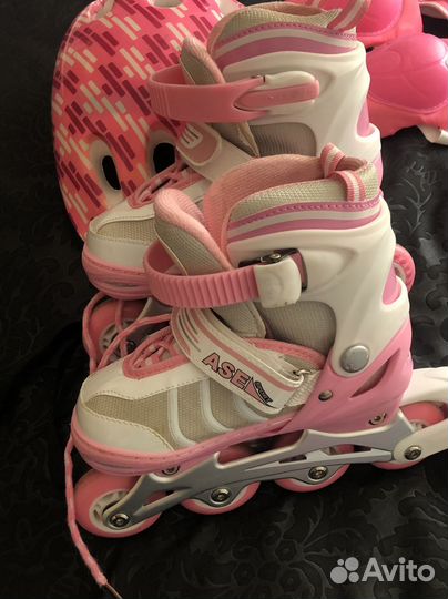 Роликовые раздвижные коньки девочке, раздвижные