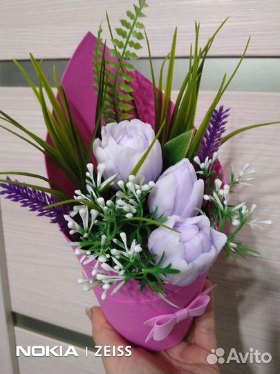 Букет из ароматного мыла ручной работы