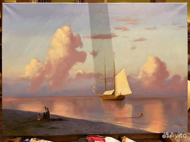 Картина маслом морской пейзаж
