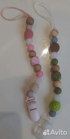 Слингобусы (бусы для мамы), держатели для соски