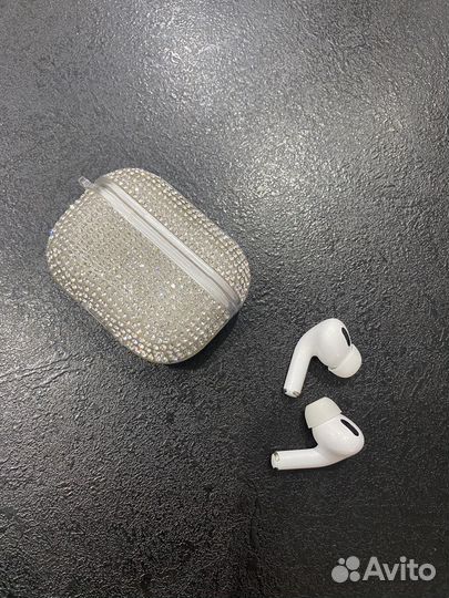 Чехол для наушников airpods pro в стразах