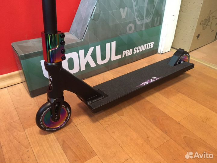 Трюковой самокат Vokul Solo черный бензиновый