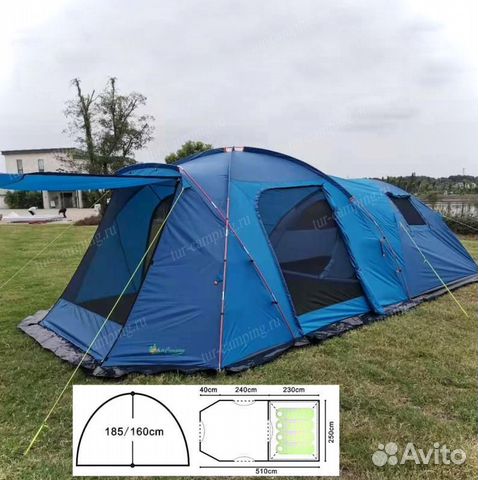 4-х местная кемпинговая палатка (MIR1600W-4)