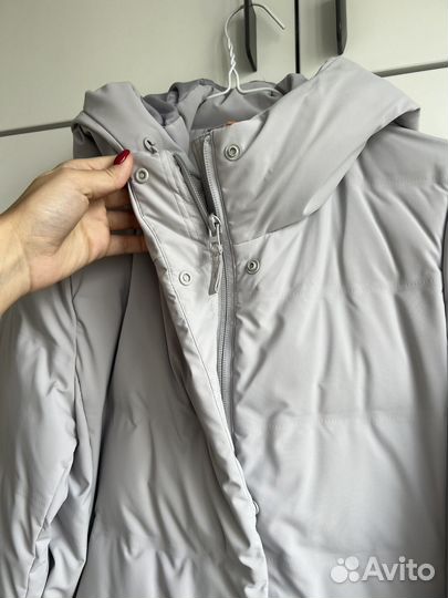 Uniqlo пуховик XS серый