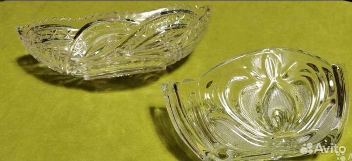 Хрусталь СССР, стопки ГДР, солонки - перчонки