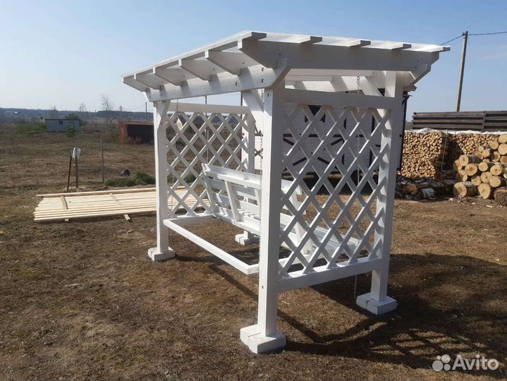 Качель деревянная