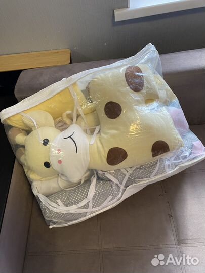 Бортики-звери в детскую кроватку