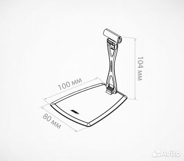 Комплект ценникодержателя дели настольный H-90 мм