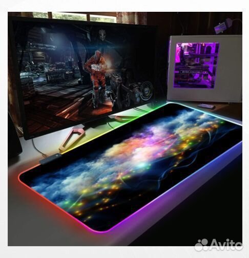 Игровой компьютерный коврик RGB для мыши