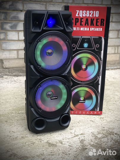 Большая блютуз колонка с микрофоном